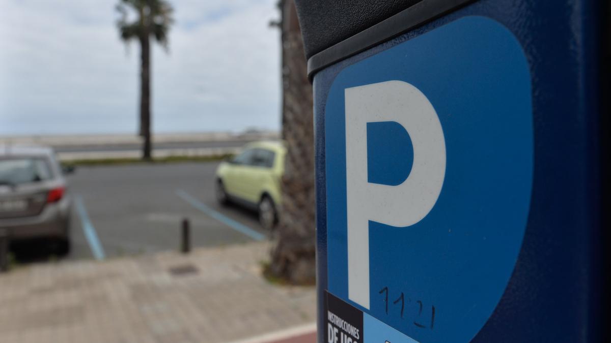 Parquímetro para la zona azul en Las Palmas de Gran Canaria