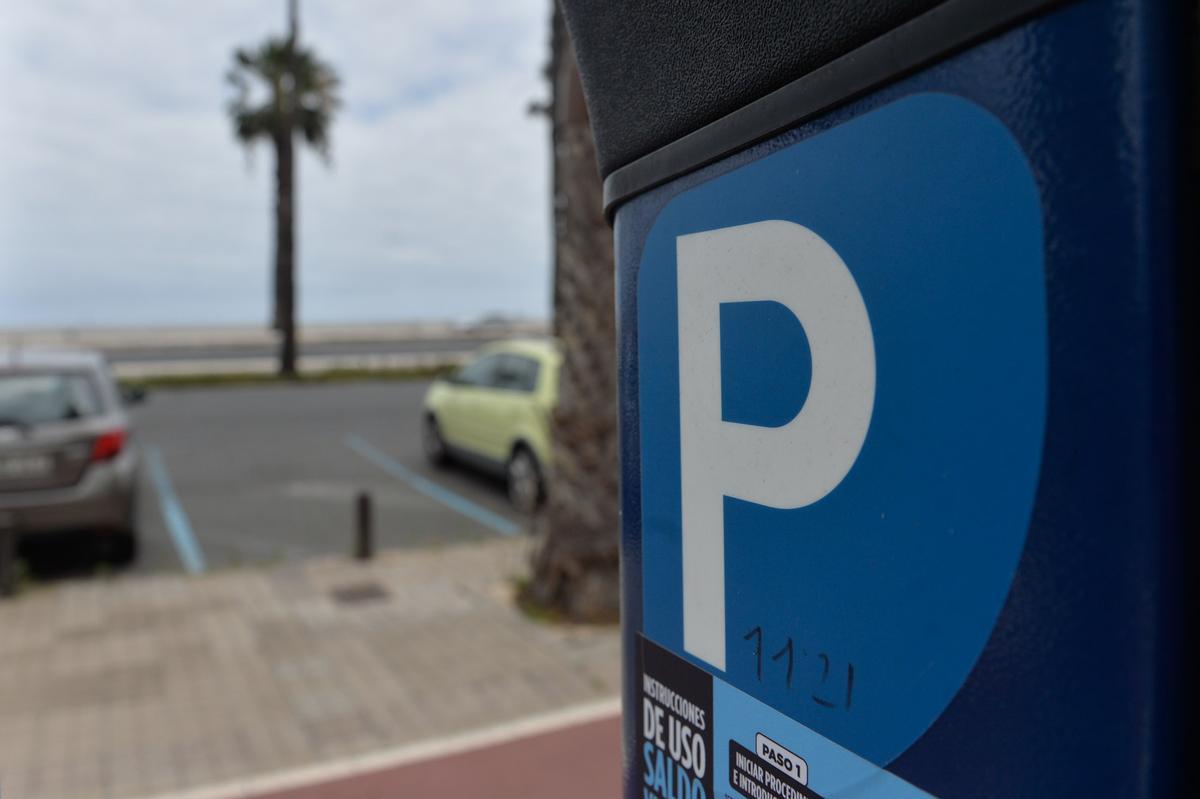 Parquímetro para la zona azul en Las Palmas de Gran Canaria