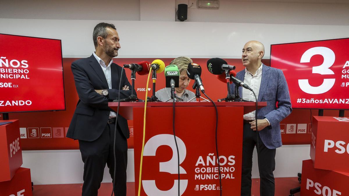 Carlos González y Alejandro Soler, esta semana en la sede del PSOE de Elche