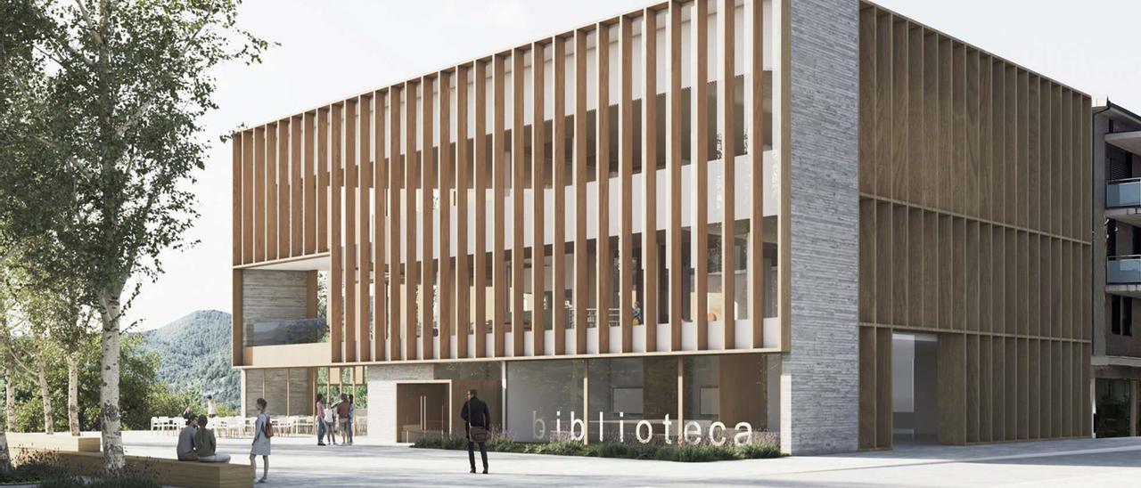 Imatge virtual del que seria la nova biblioteca