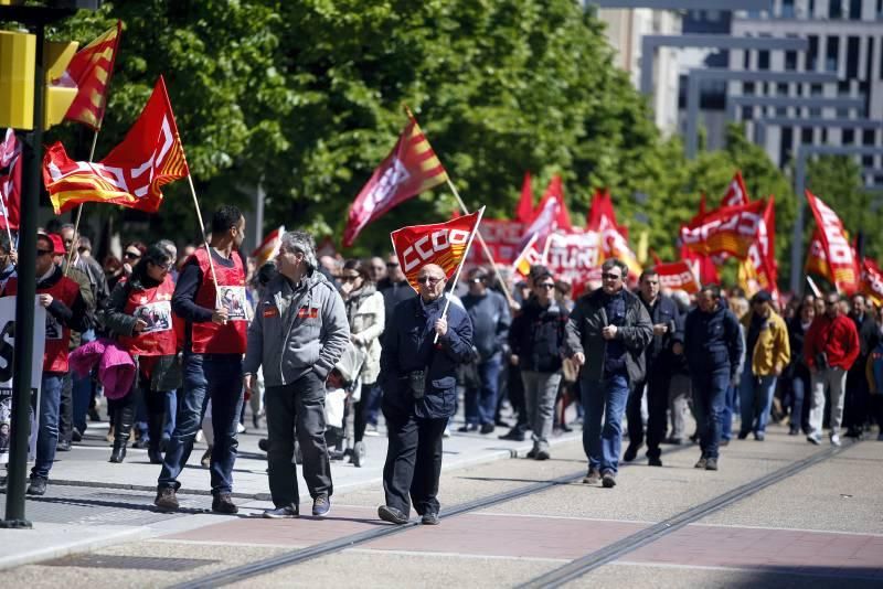 Escenas del Día del Trabajador en Zaragoza