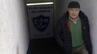 El presidente del Marino, Luis Gallego, abandona el hospital