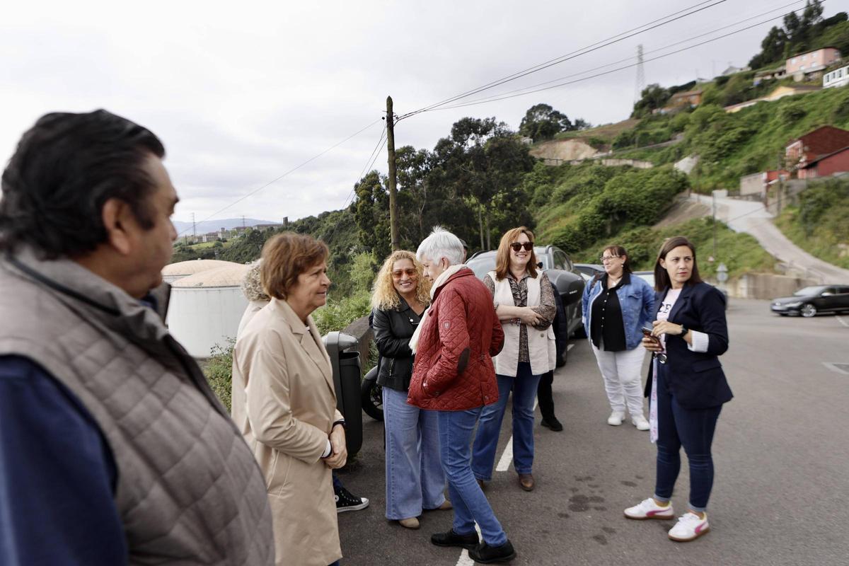 Las mejoras en caminos del barrio gijonés de El Muselín, en imágenes
