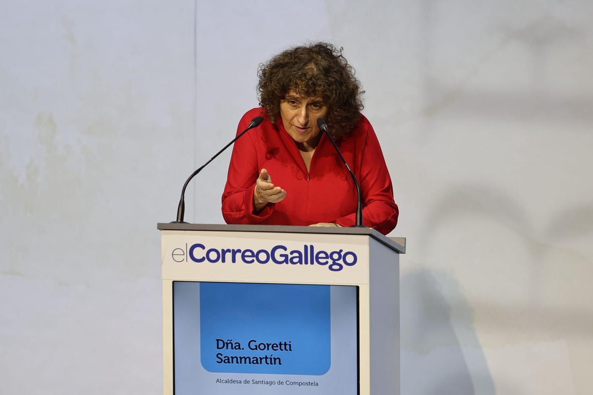 La alcaldesa Goretti Sanmartín durante su discurso en la Gala