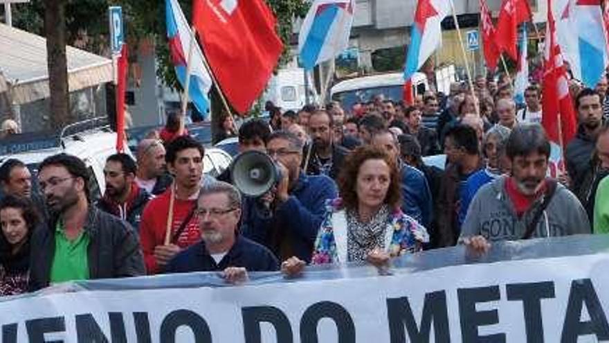 Las manifestaciones de CIG, ayer, en Vigo. // J.L.