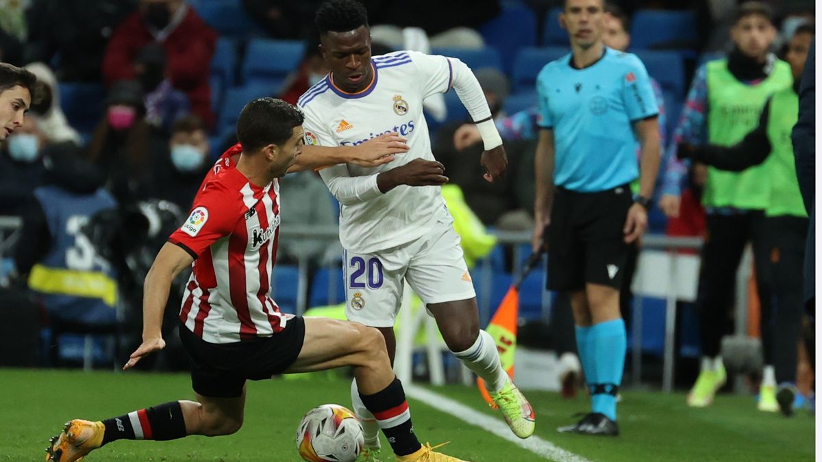 Vinicius en el último partido ante el Athletic