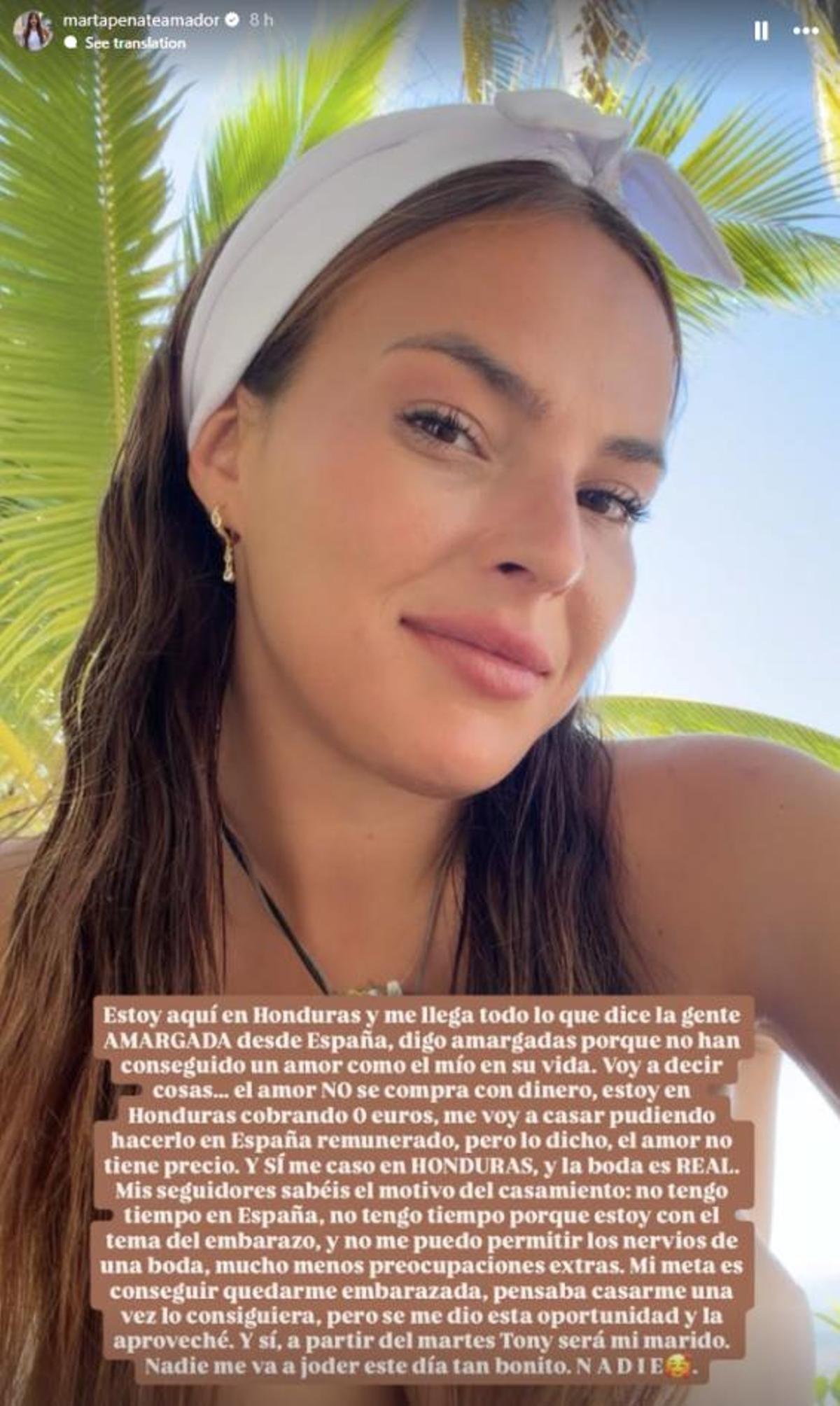 Comunicado de Marta Peñate