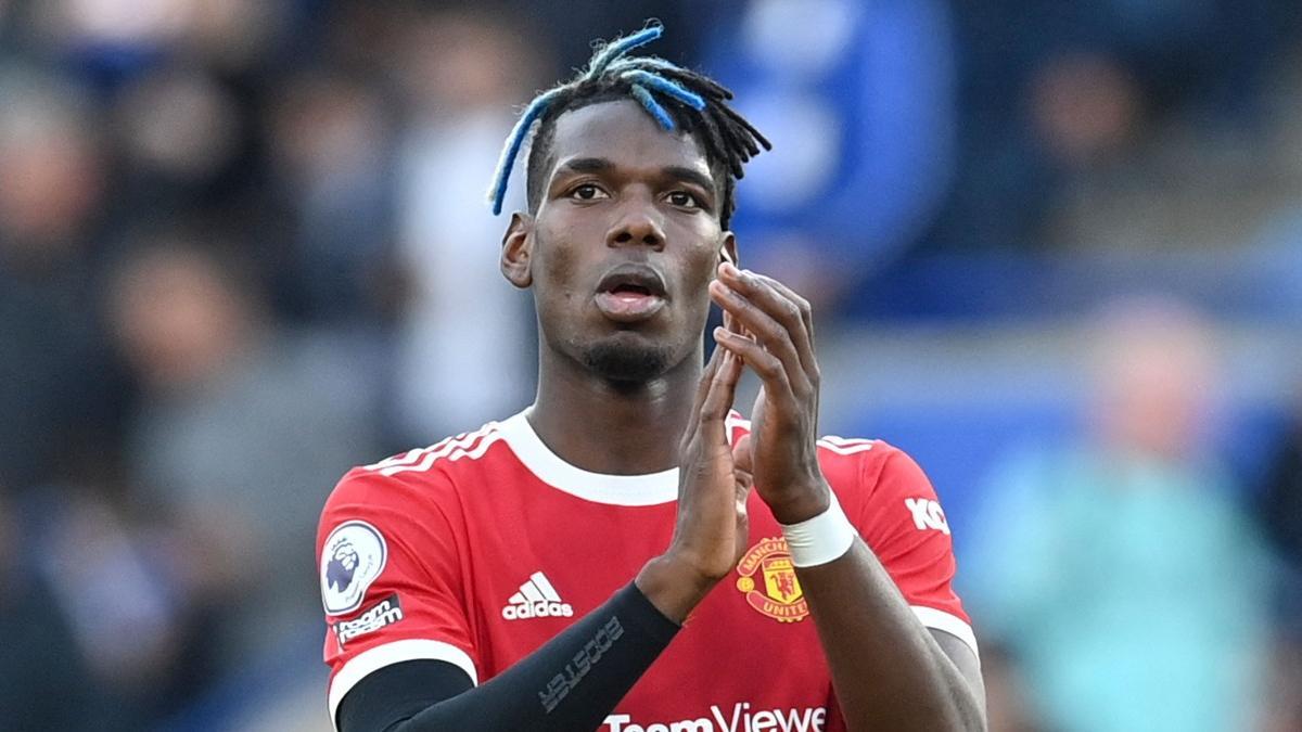 Pogba en el partido ante el Leicester