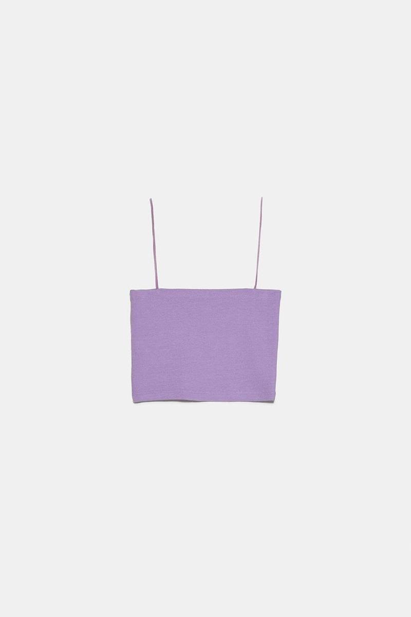 Top cropped tirantes de Zara (precio: 4,95 euros)