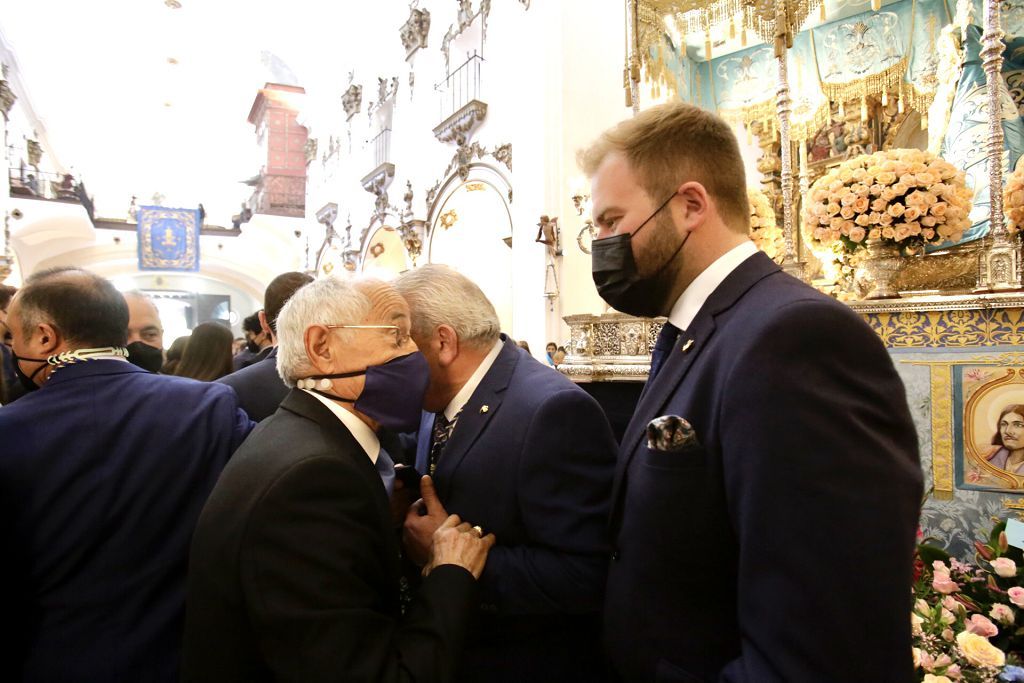 San Francisco acoge la misa en honor de la Dolorosa del Paso Azul de Lorca