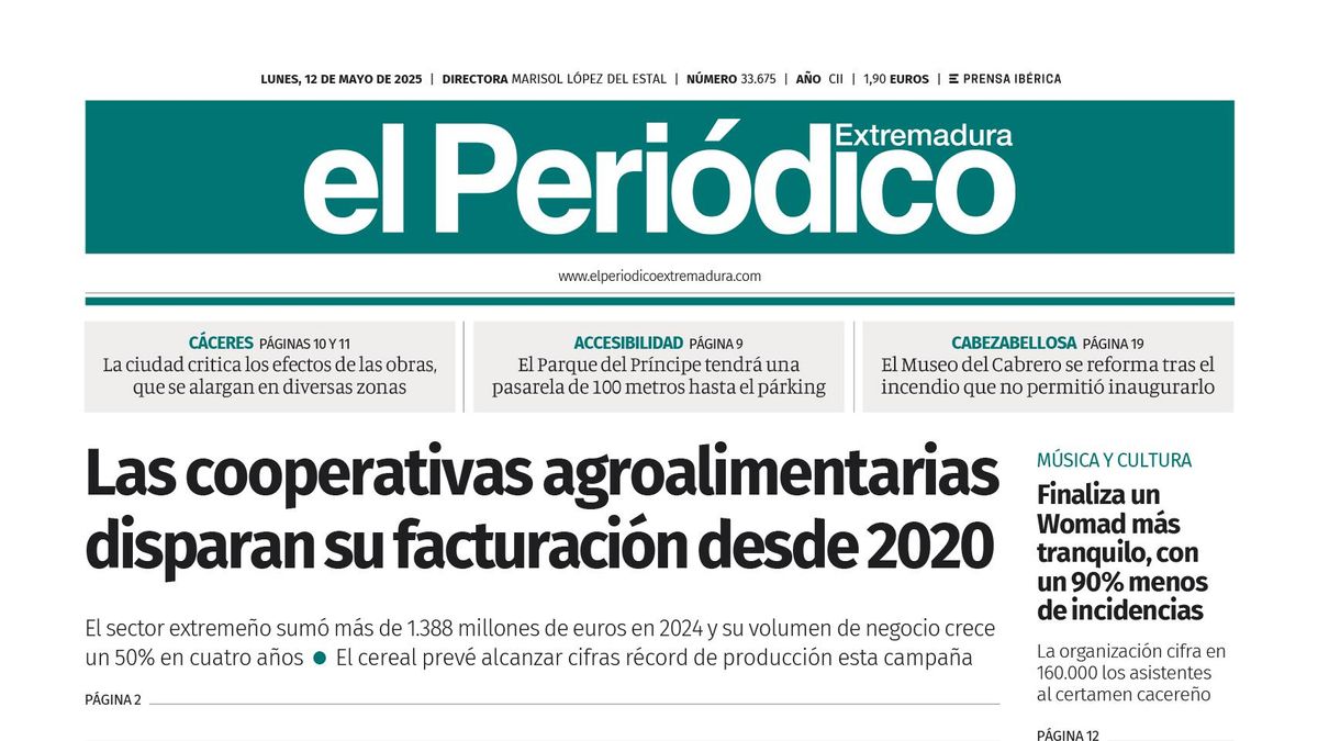 Consulta la portada correspondiente al día 12 de mayo de 2025