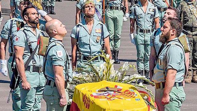 Funeral del legionario Alejandro Jiménez Cruz en marzo de 2019.