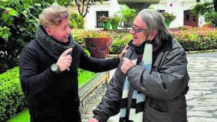 El realizador Kike Mesa y el actor Lucio Romero.