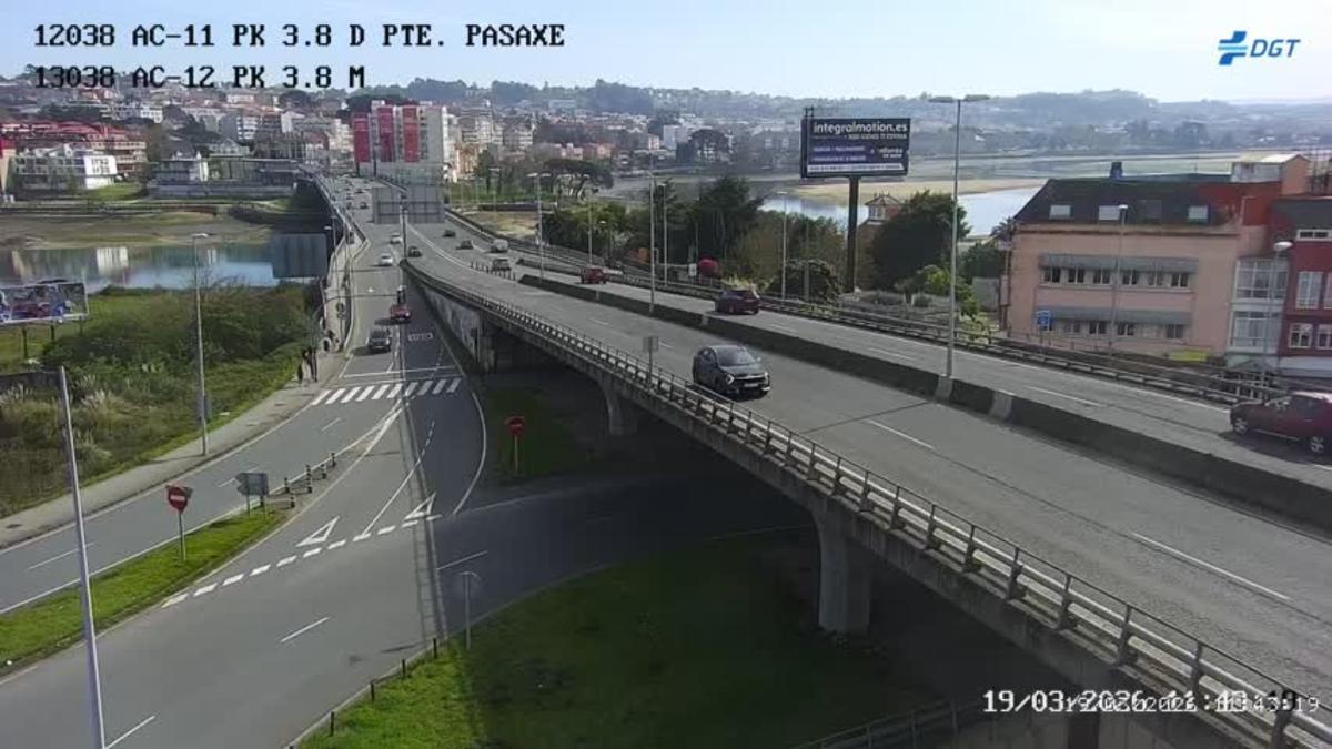 Lugar del accidente en A Pasaxe
