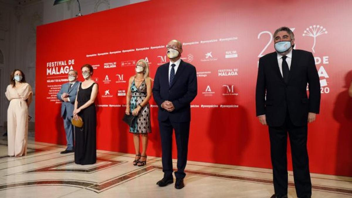 Autoridades, en la inauguración de la pasada edición del Festival de Málaga