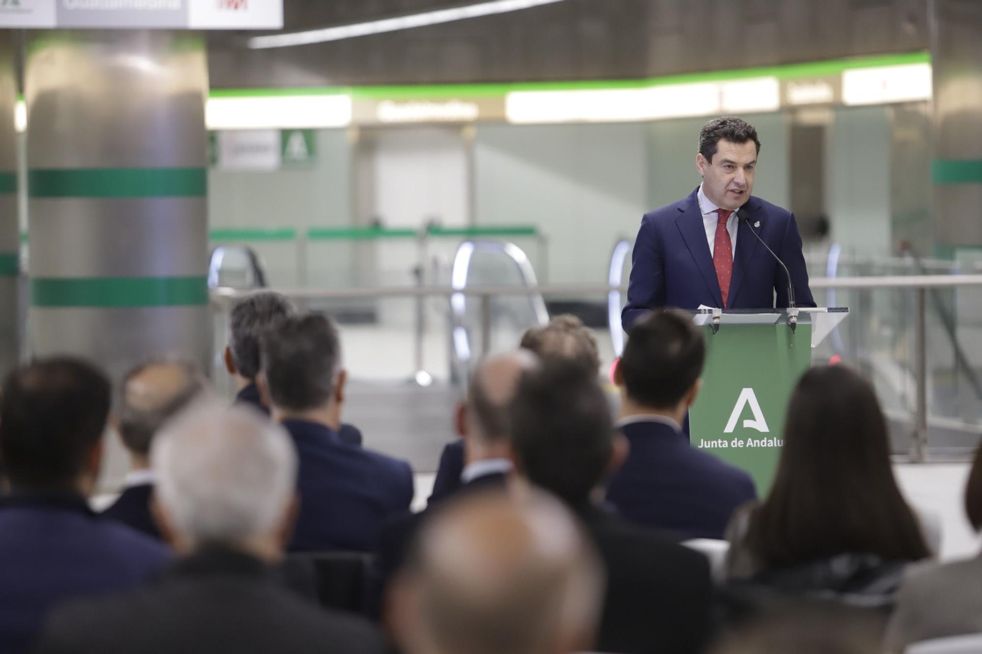 Inauguración de la estación Guadalmedina del metro de Málaga