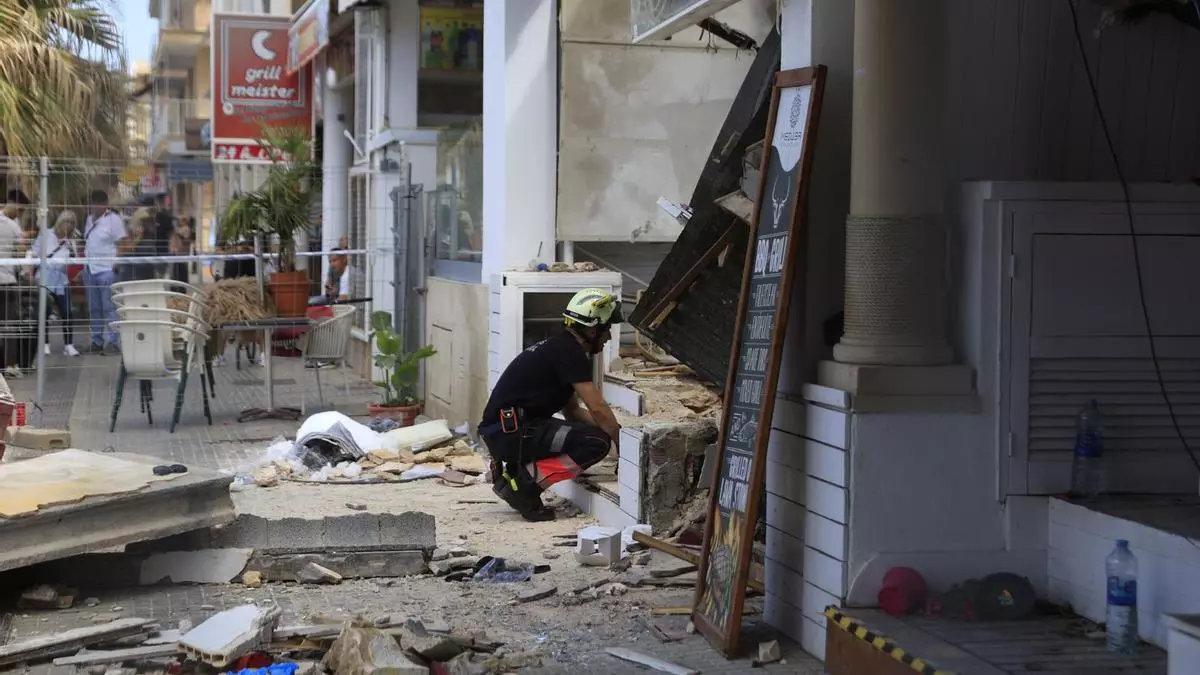 Una imagen del inmueble afecatado por el derrumbe.