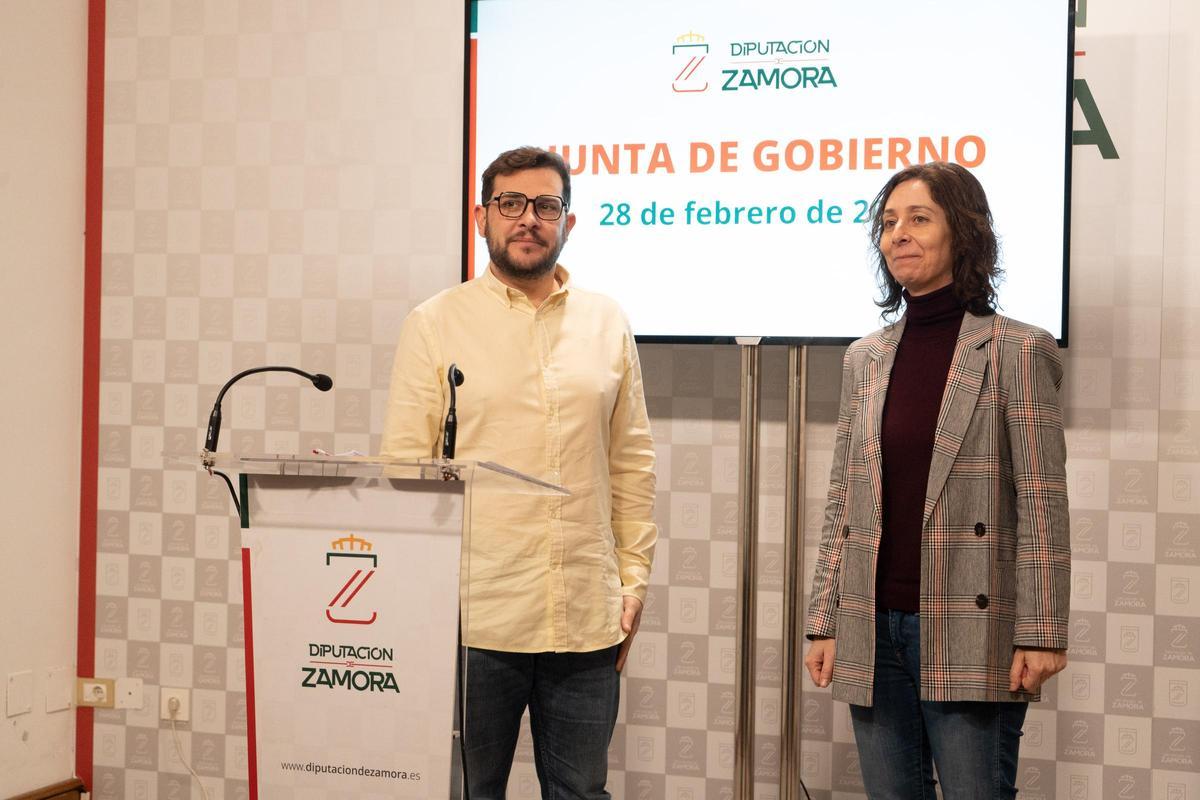 Víctor López de la Parte y Amaranta Ratón Fresno. Junta de Gobierno Local de la Diputación de Zamora.