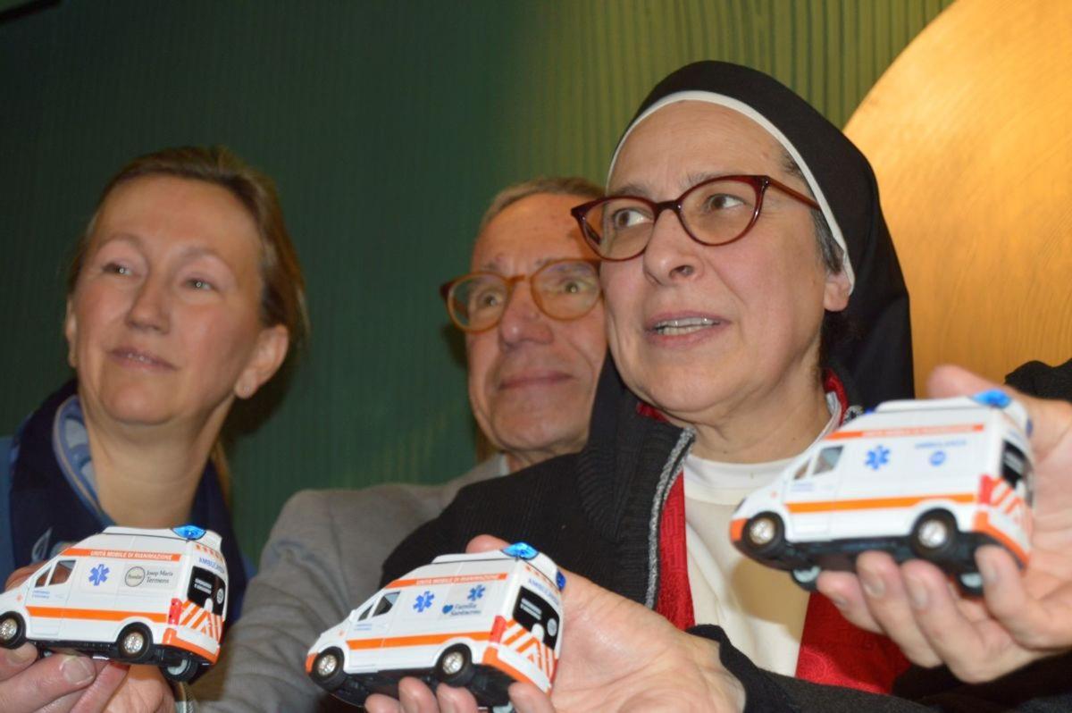 Sor Lucía Caram en el acto de presentación de la expedición que pretende mandar ayuda a Ucrania.