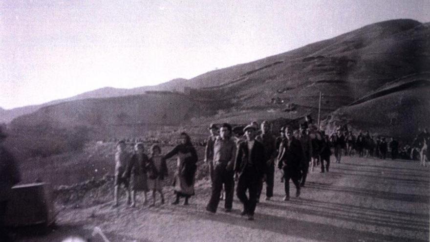 Imagen del inicio de la trágica huida hacia Almería.