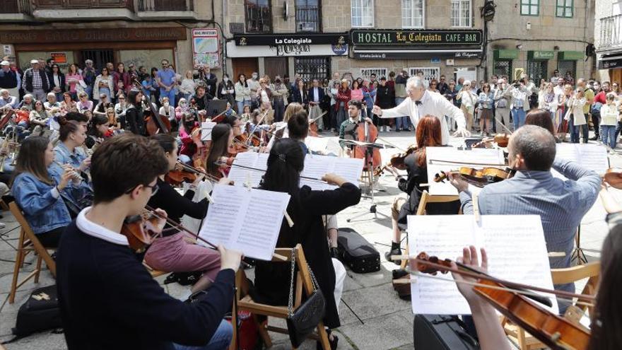 La Orquesta Clásica de Vigo, en un concierto anterior en el Casco Vello.