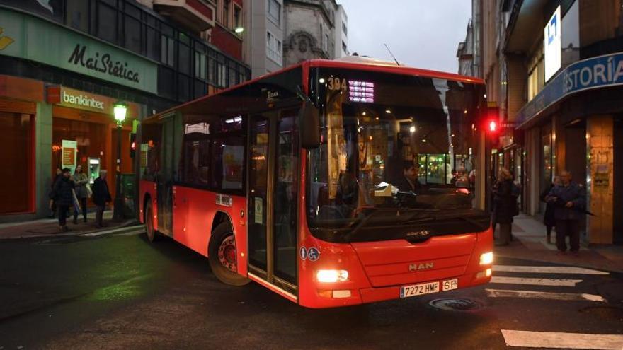 Un autobús urbano de A Coruña.