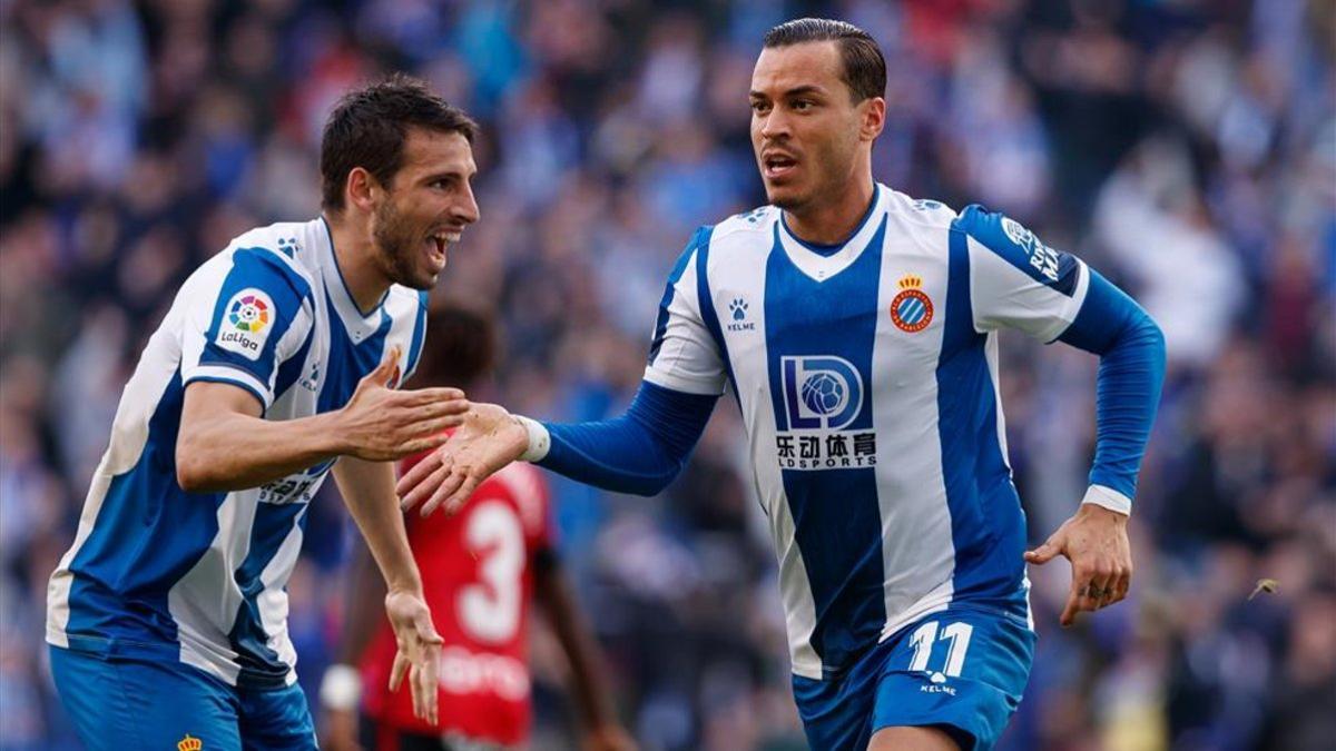 Raúl de Tomás, tras el gol de la victoria anotado contra el Mallorca.