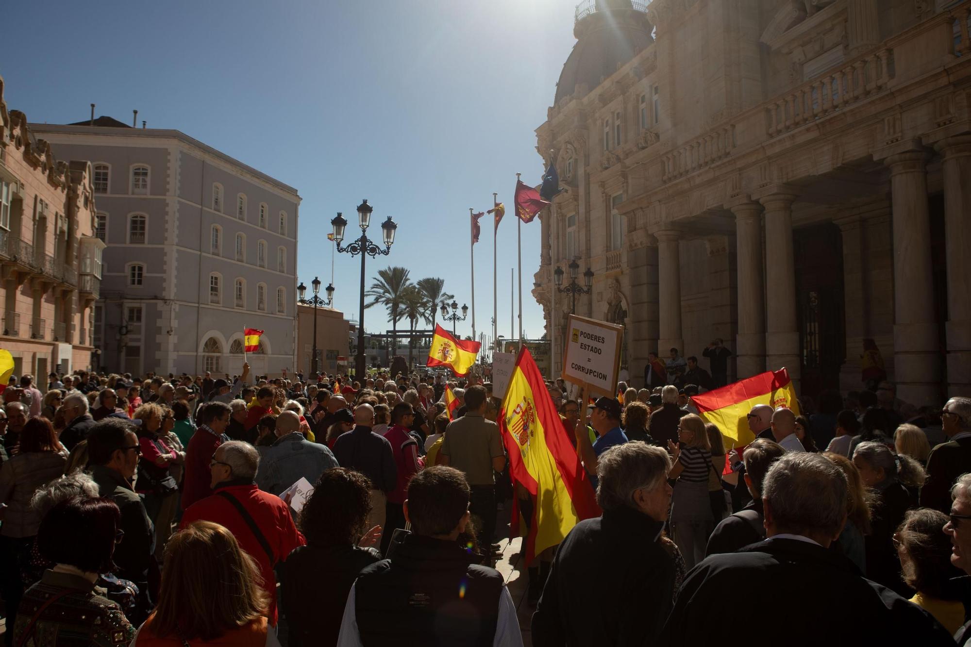 Protesta contra la amnistía en Cartagena