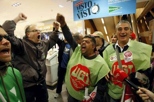 Seguimiento fotográfico de la huelga en Aragón.