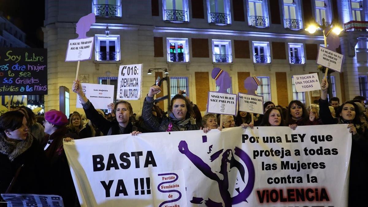 madrid  15 01 2019  protesta contra la violencia machista