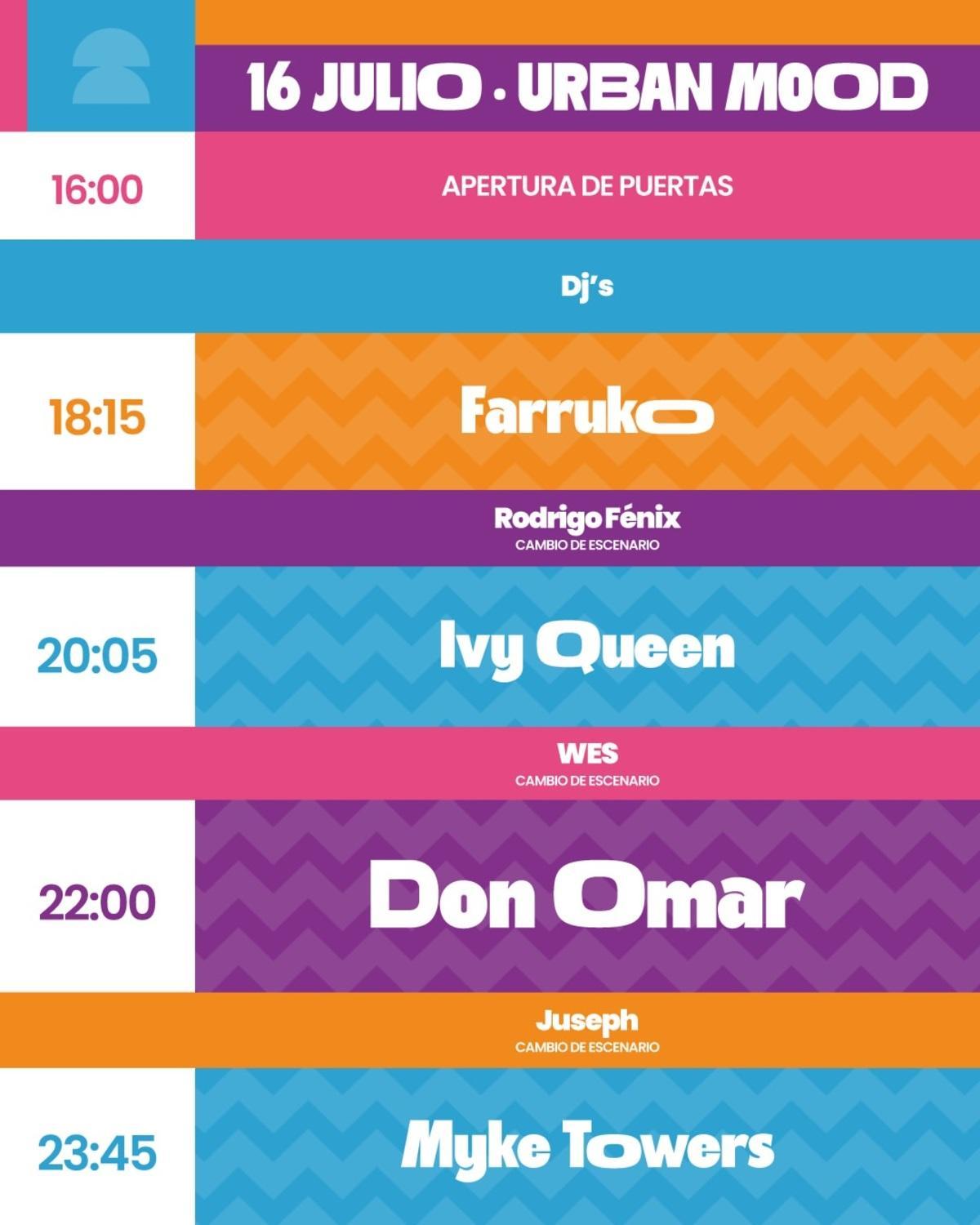 Horario del Tenerife Cook Music Fest.