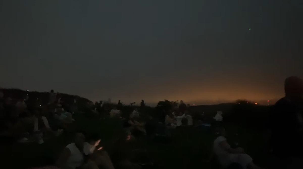 El eclipse, visto desde el Monte de San Pedro.