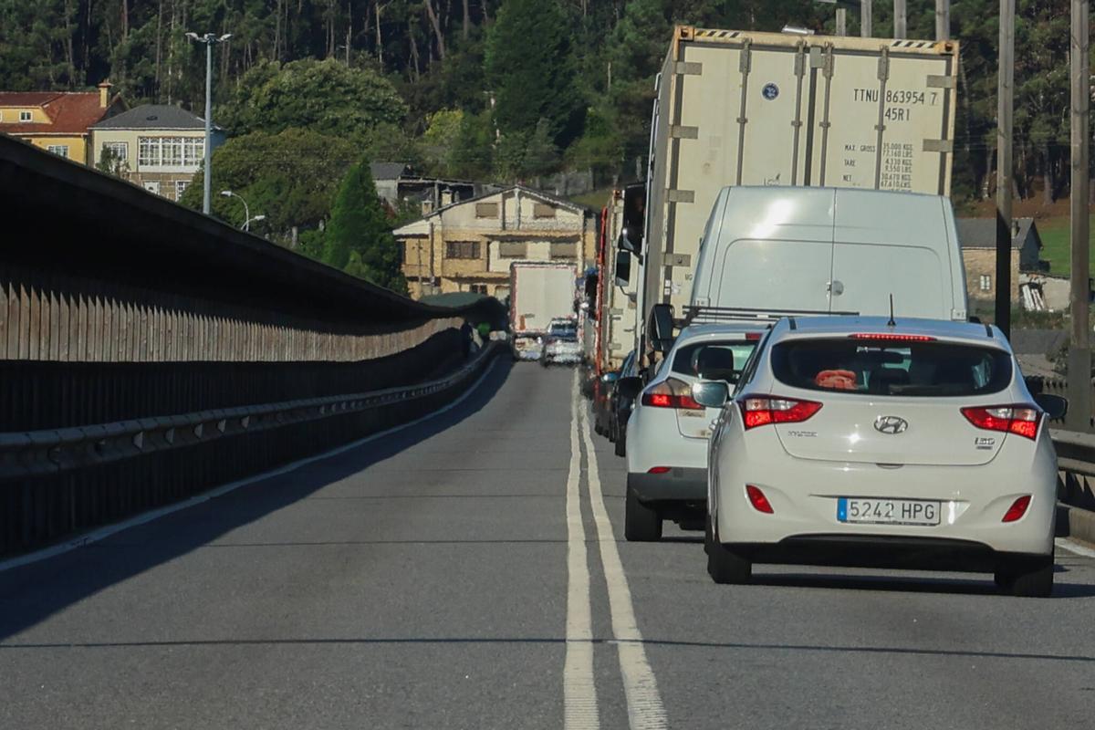 Atascos vividos el pasado mes de septiembre a causa de las obras.