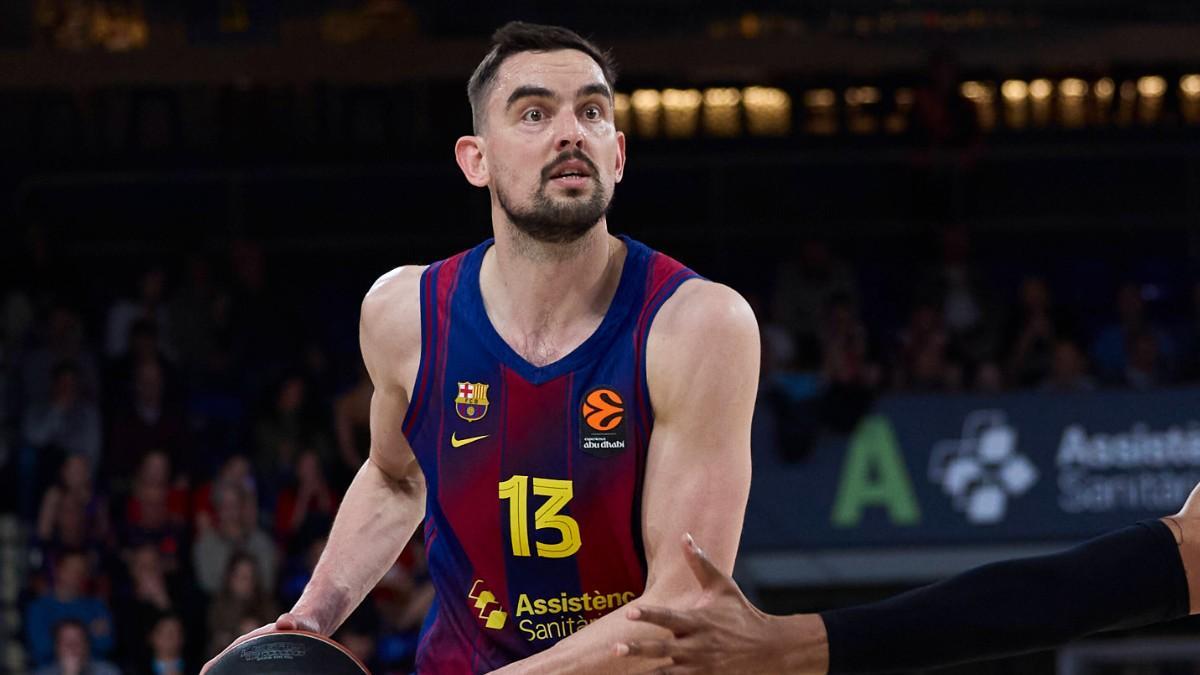 Tomas Satoransky, durante un partido con el Barça esta temporada