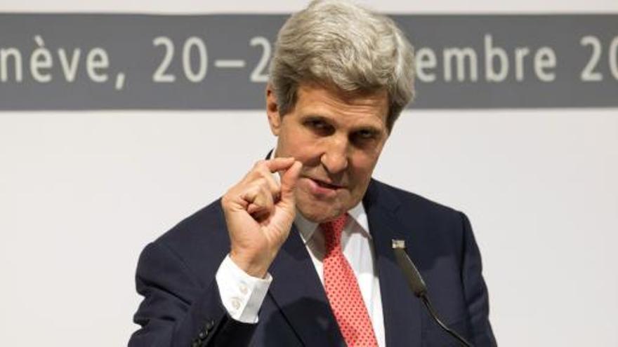 John Kerry, durante las negociaciones de Ginebra.