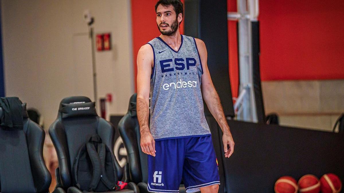 Álex Abrines, en la concentración de la selección española en Málaga.