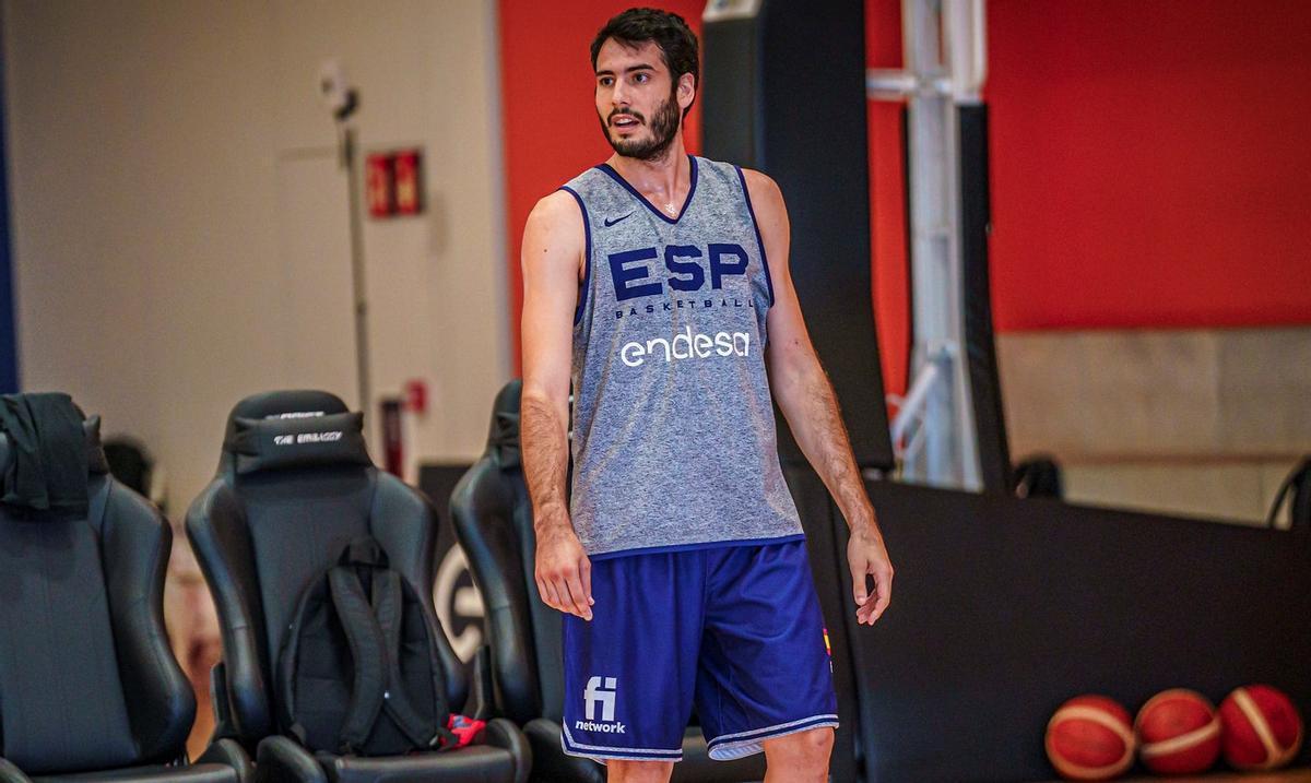 Álex Abrines, en la concentración de la selección española en Málaga.