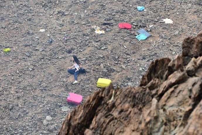 10/04/2019 SAN BARTOLOME DETIRAJANA. Simulacro accidente aéreo del Ejercito del Aire.  Fotógrafa: YAIZA SOCORRO.  | 10/04/2019 | Fotógrafo: Yaiza Socorro