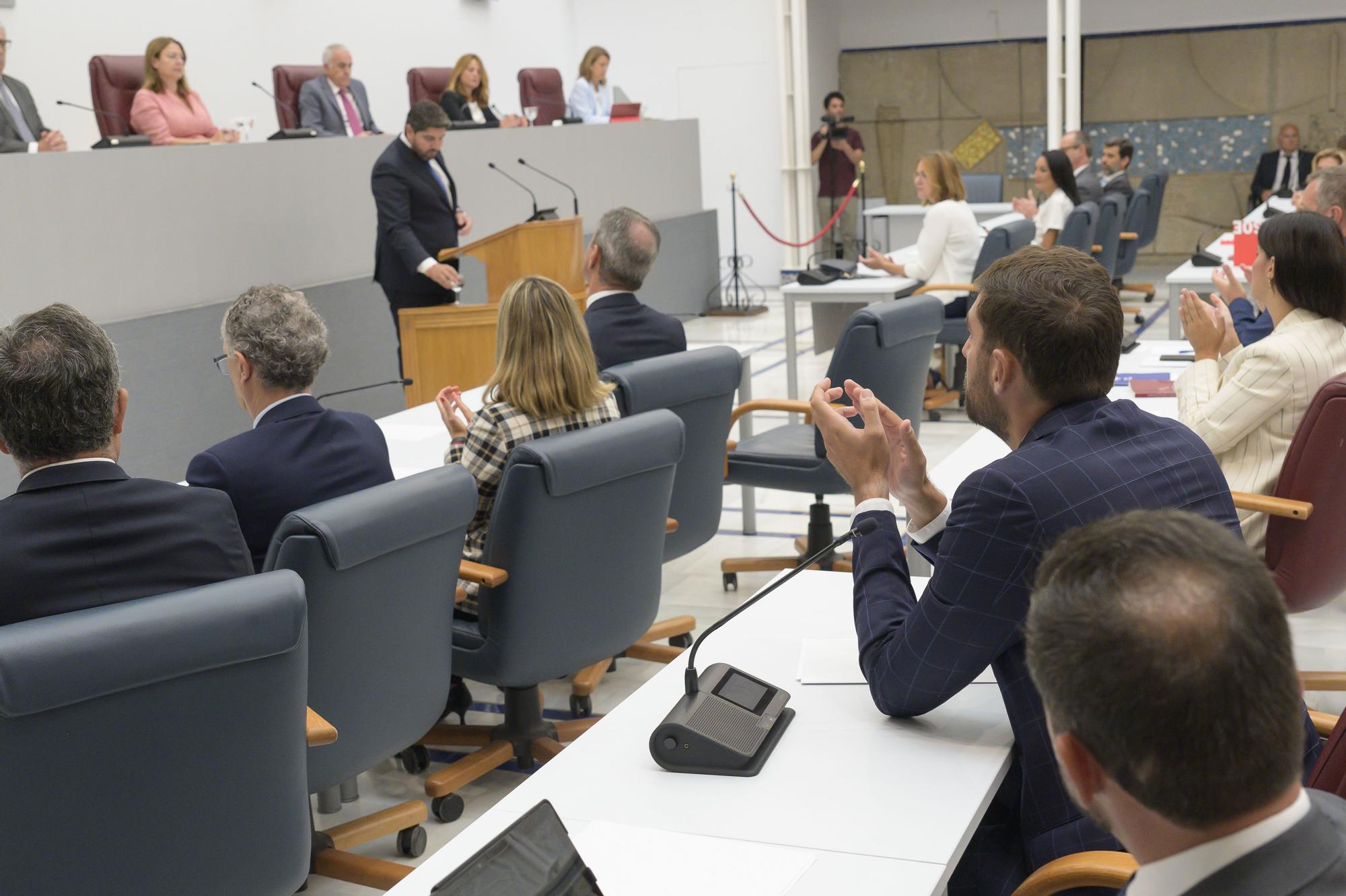 Primera sesión del segundo debate de investidura de López Miras en la Asamblea