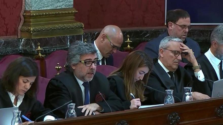 Las defensas, durante el juicio del &#039;procés.