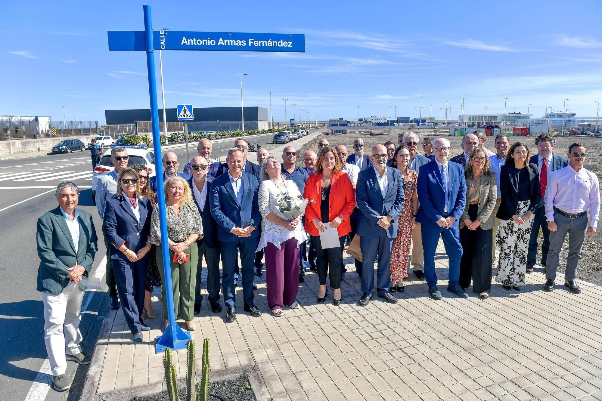 Calle dedicada al naviero Antonio Armas Fernández en el Puerto de Las Palmas