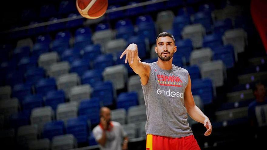 Jaime Fernández, durante un entrenamiento con la selección española en el Martín Carpena. | FEB