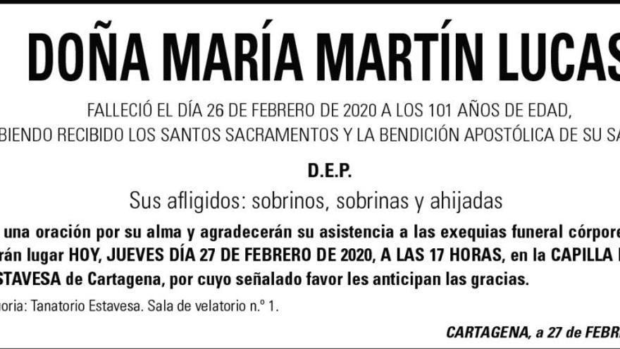 Dª María Martín Lucas