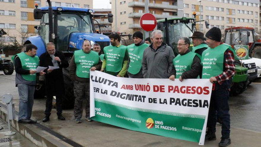 La Marxa Pagesa a la sortida de Figueres.