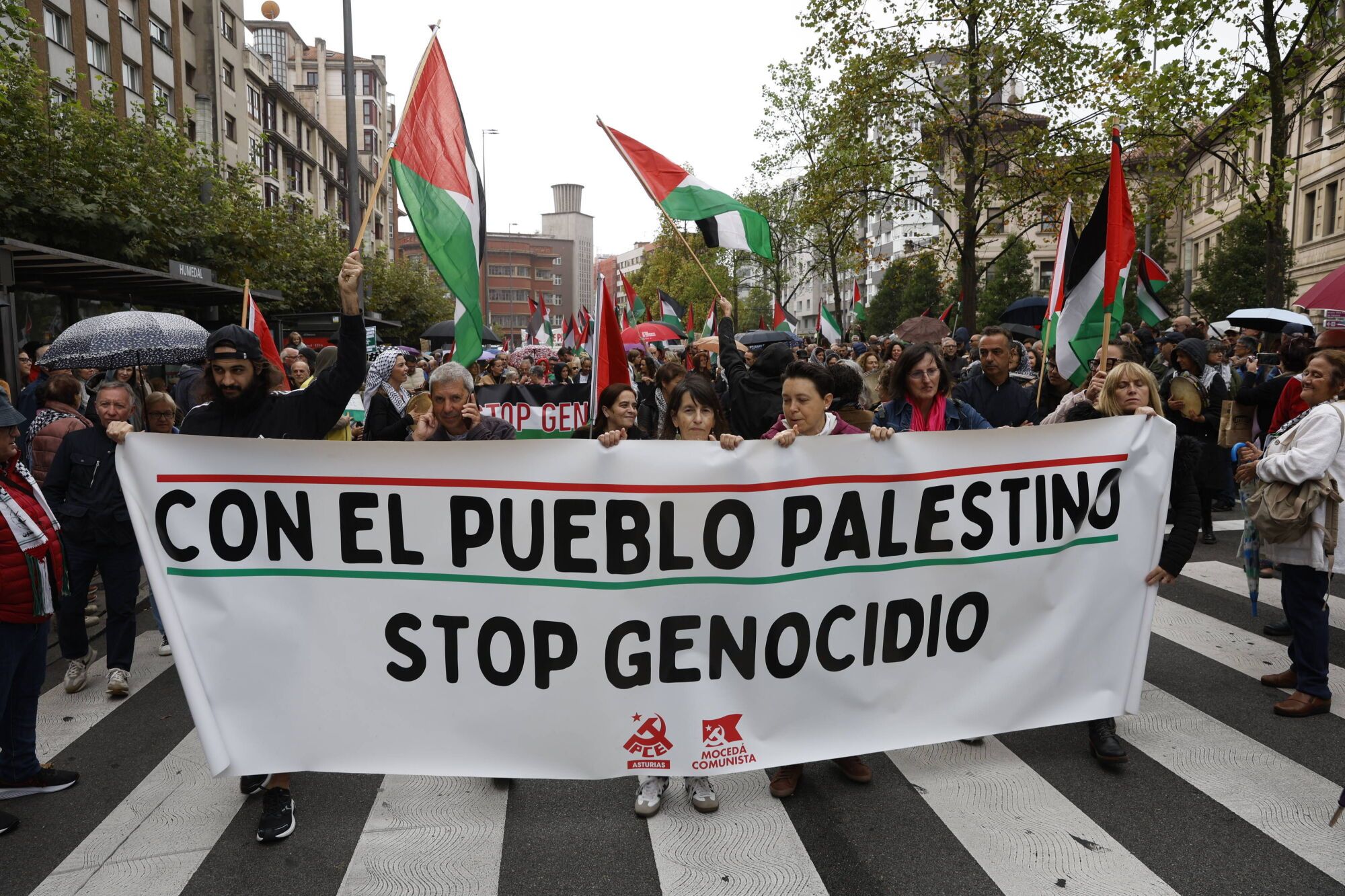 Manifestación a favor de Palestina.