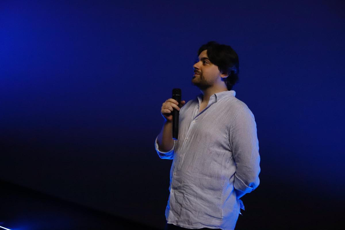 Felipe Sanz Jiménez, Director de Zarafilms, este jueves en la nueva sala IMAX.