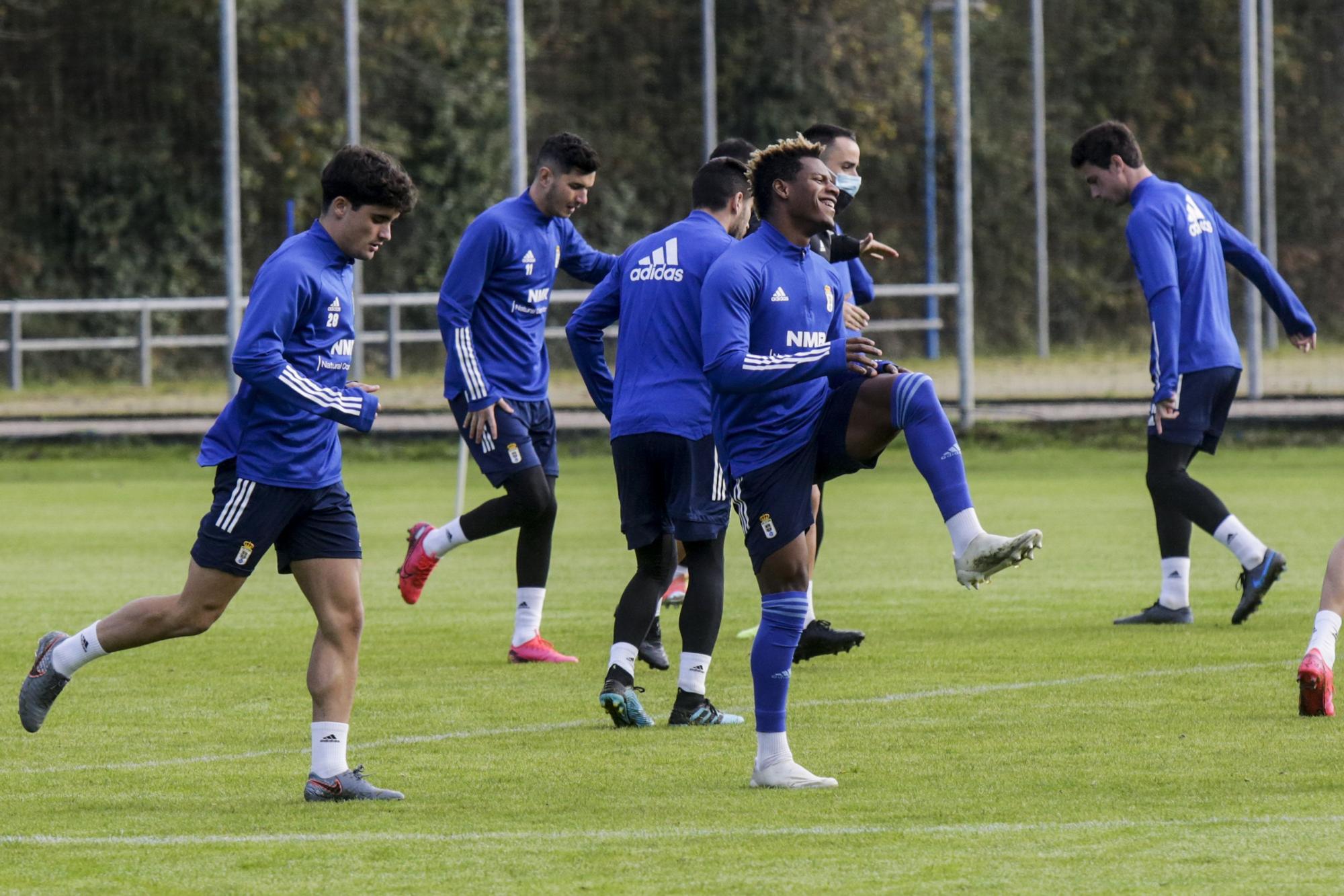 Entrenamiento del Oviedo en El Requexón