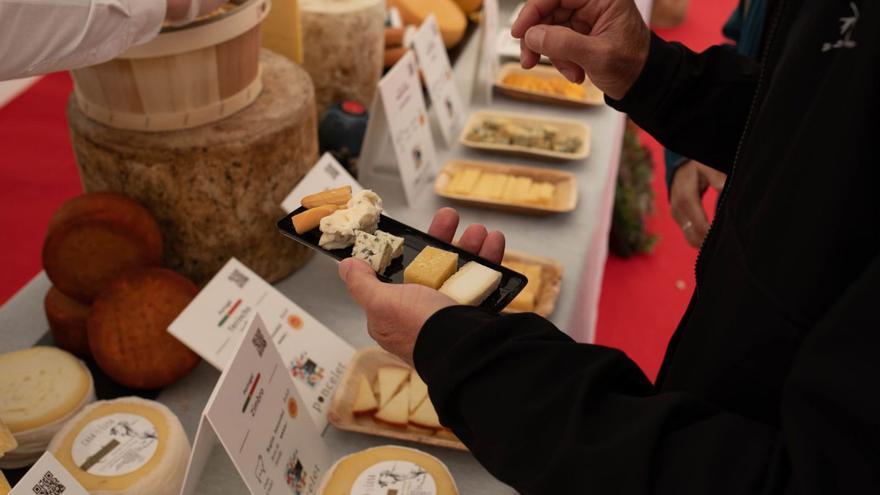 Stand con distintas variedades de queso durante la pasada edición de Fromago.