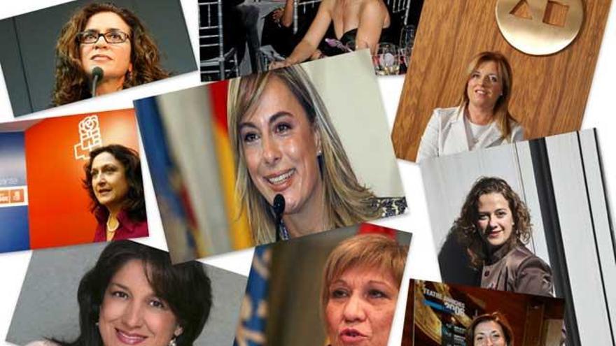 Collage con algunas de las mujeres que ocupan cargos públicos en Alicante