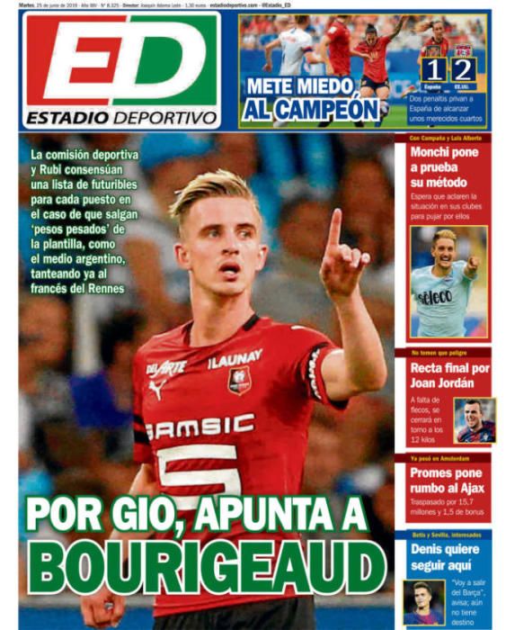 Portada ESTADIO DEPORTIVO viernes 25 junio 2019